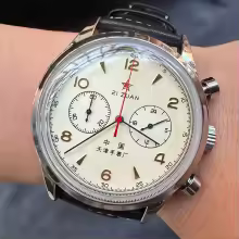 Men's watches 1963 pilot automatic watch 42mm waterproof retro quartz chronograph vintage dress watch - Image 1