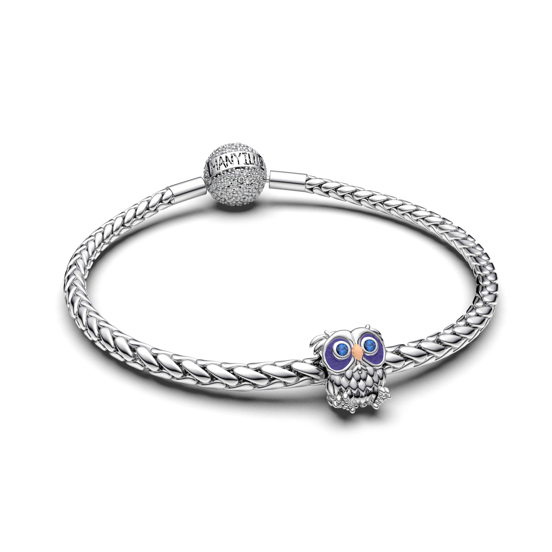 Manyilus 2025 Hot Sale Owl Charms S925 Sterling Silver Keychain For Bags Beads For Charm 925 Original Bracelet Jewelry Gift view 6