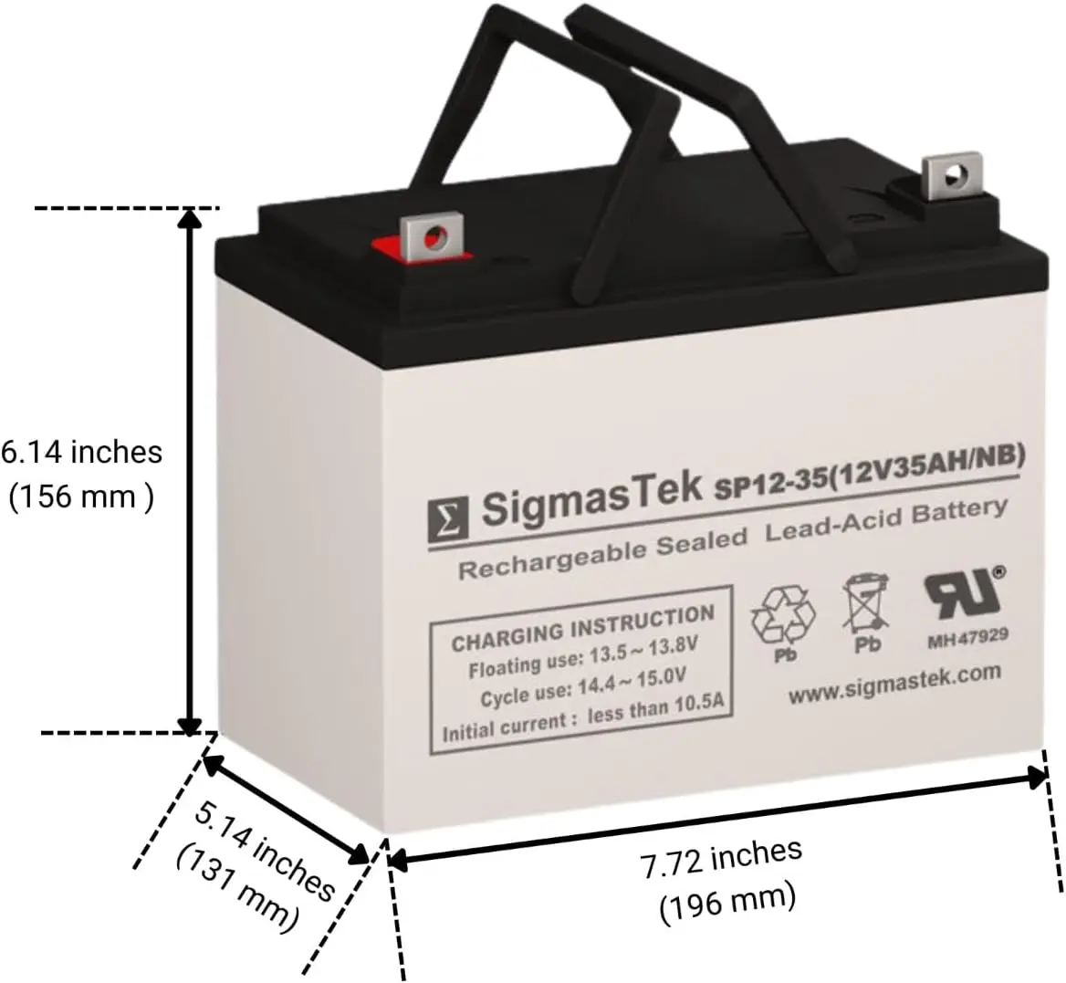 Pride Victory Compatible U1 Battery Pack of 2, 12V 35Ah NB