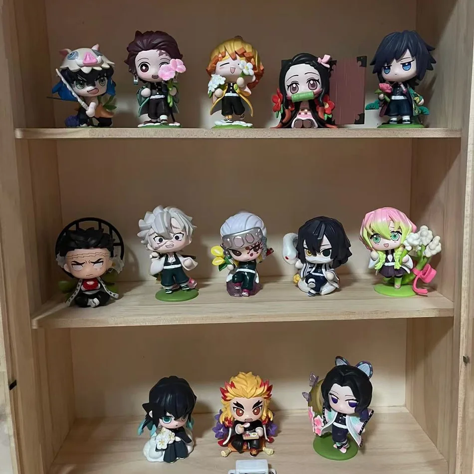 Set de 12 Figuras de Anime Demon Slayer, Versión Q, Modelo Coleccionable de PVC, Juguete para Niños y Adultos, Regalo para Fans del Anime