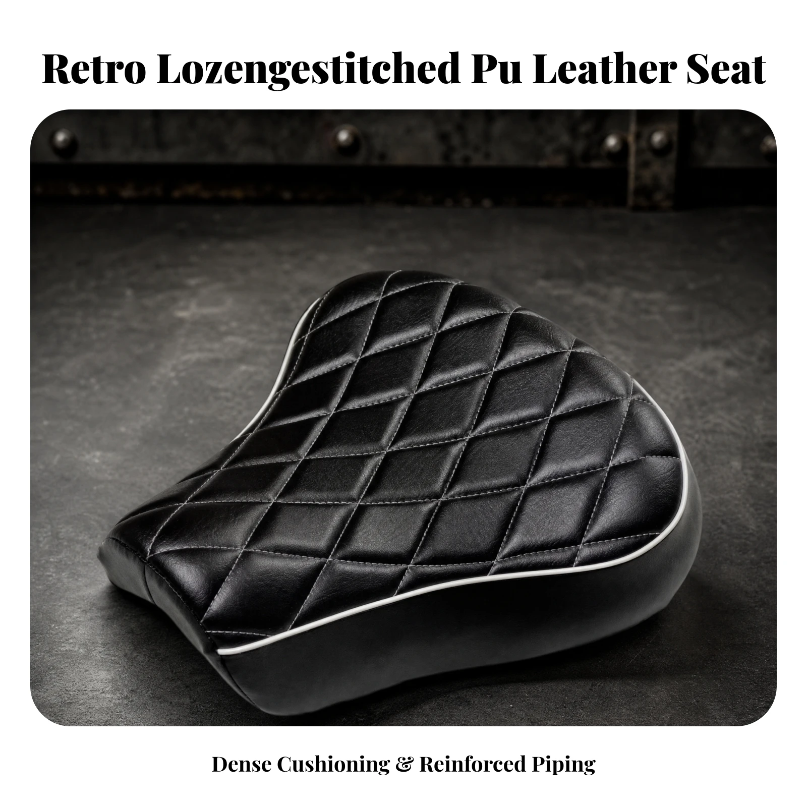 Harley XL883 Front Seat Easy to Install PU Leather Motorcycle Seat Cushion Bolt-on Long-Lasting for Everyday Commuting
