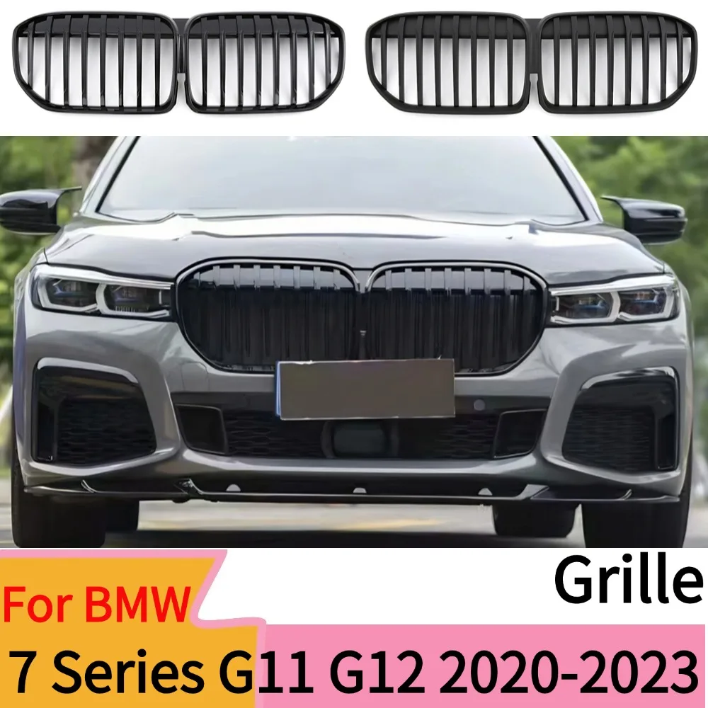 For BMW 7 Series G11 G12 730i 740i 750i 740e 730d Front Grid Inlet Kidney Grille Bumper Grill Tuning Accessory 2020-