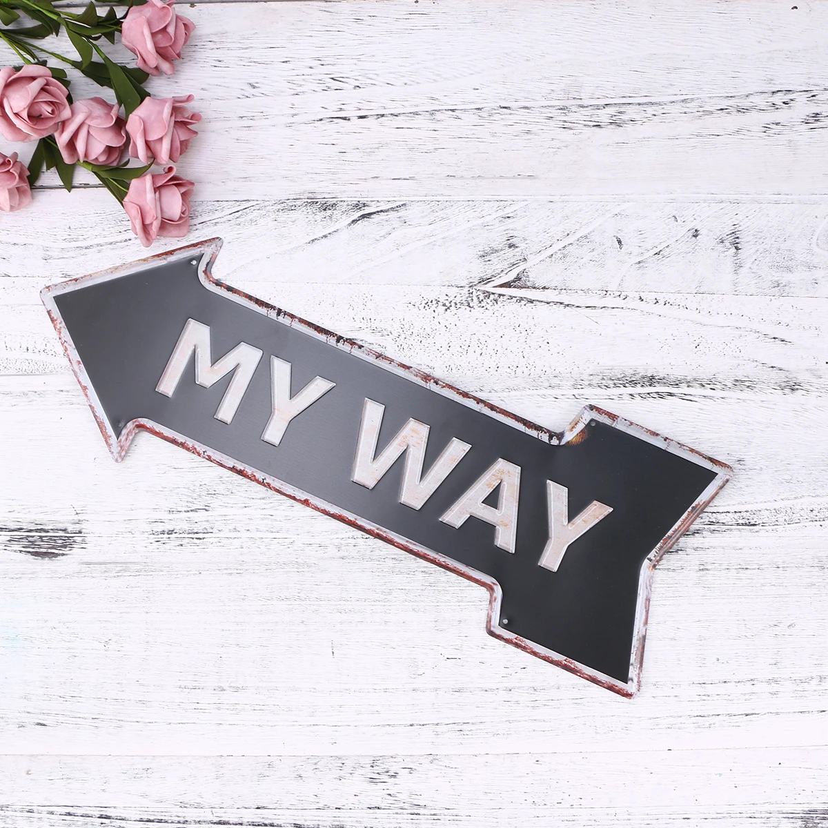 

European and American Retro Decorative Signboard Vintage Home Direction Indicator