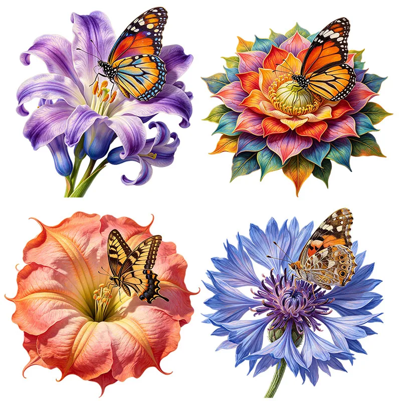 Three Ratels CAB128 Classical style flower and butterfly art wall stickers for home decoration