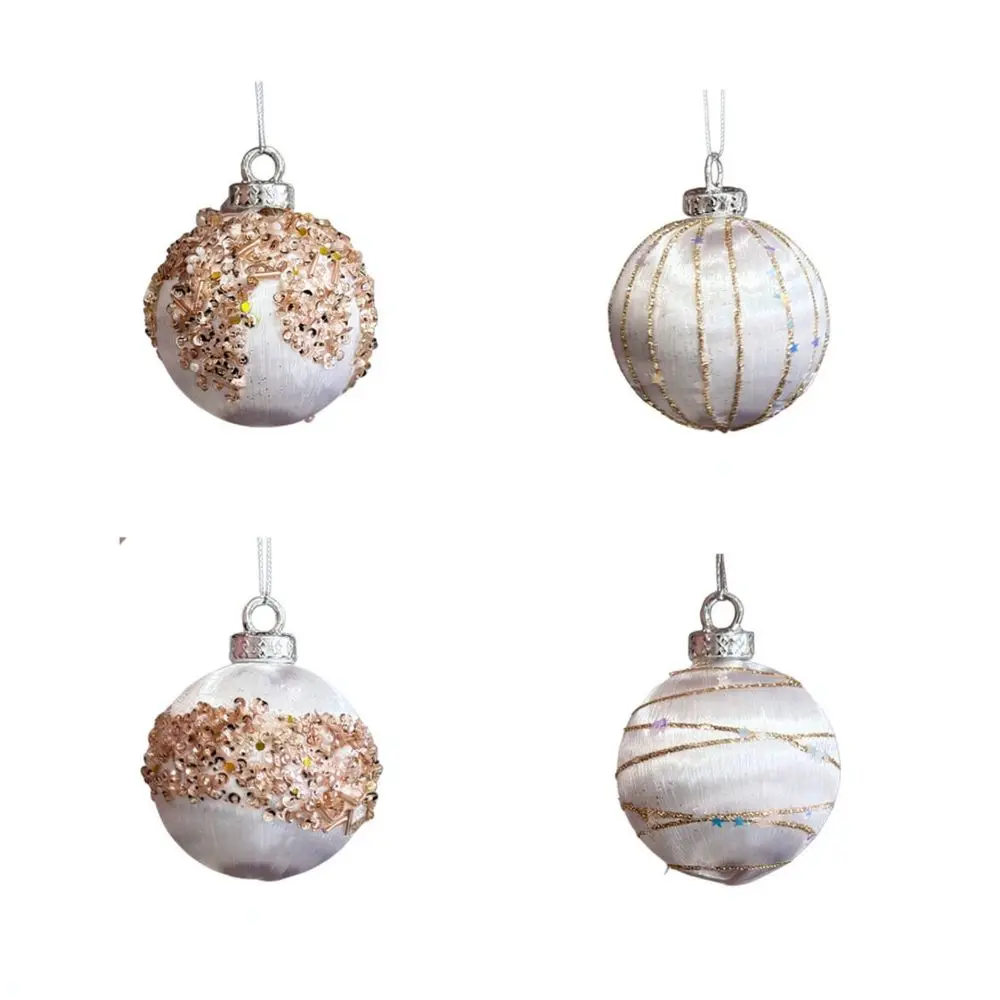 Silk Thread Christmas Tree Decorations Hanging Baubles Festive Holiday Ornaments Decorative Supplies Home Party Craft