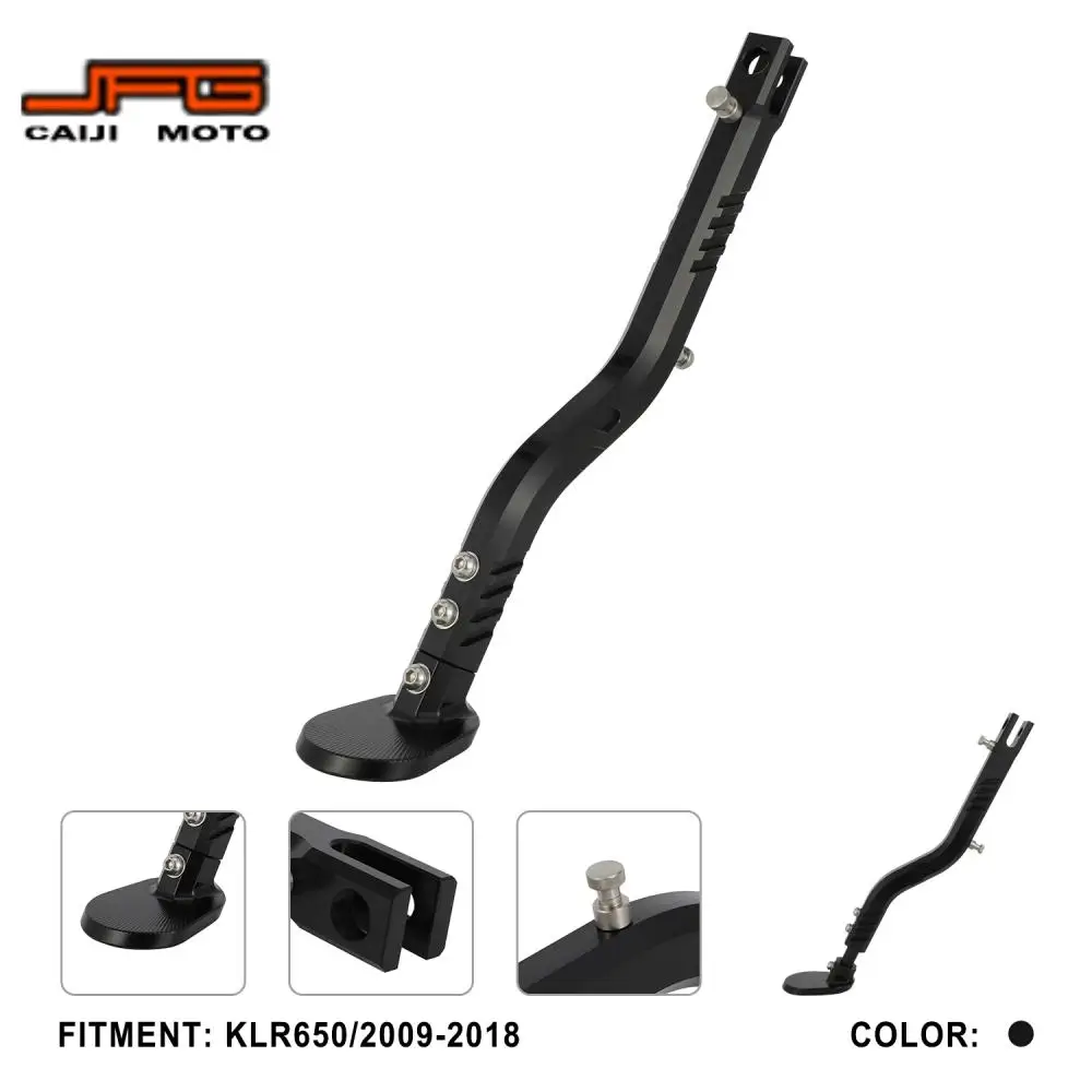 

Motorcycles Foot Side Kickstand Aluminum For KLR650 2009-2018 Lightweight Anti-Corrosion Motorcycle Parking Stand Off-Road Parts