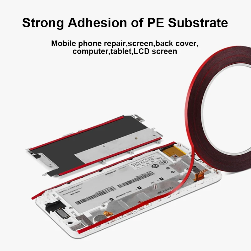 AMAOE espesor 0,03mm ancho 2/5/10mm cinta de sellado de pantalla LCD teléfono móvil tableta cubierta trasera herramienta adhesiva de reparación