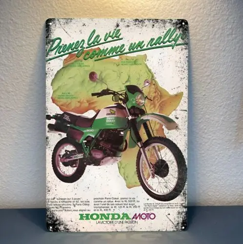 Pôster de metal para motocicleta Xl 250r paris - Sinal de lata colecionável 20x30cm-alumínio