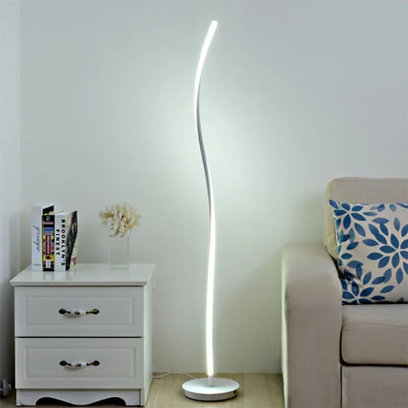 LED Floor Lamp RGB 150cm Long Strip Vertical Lighting Remote Control Dimmable Light Bedroom Living Room Sofa Corner Led Fixture