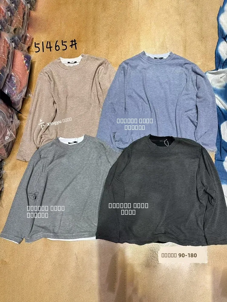 

Свободный крой, с флисовой подкладкой, в полоску, базовый топ для женщин больших размеров, винтажный стиль, одежда больших размеров для женщин