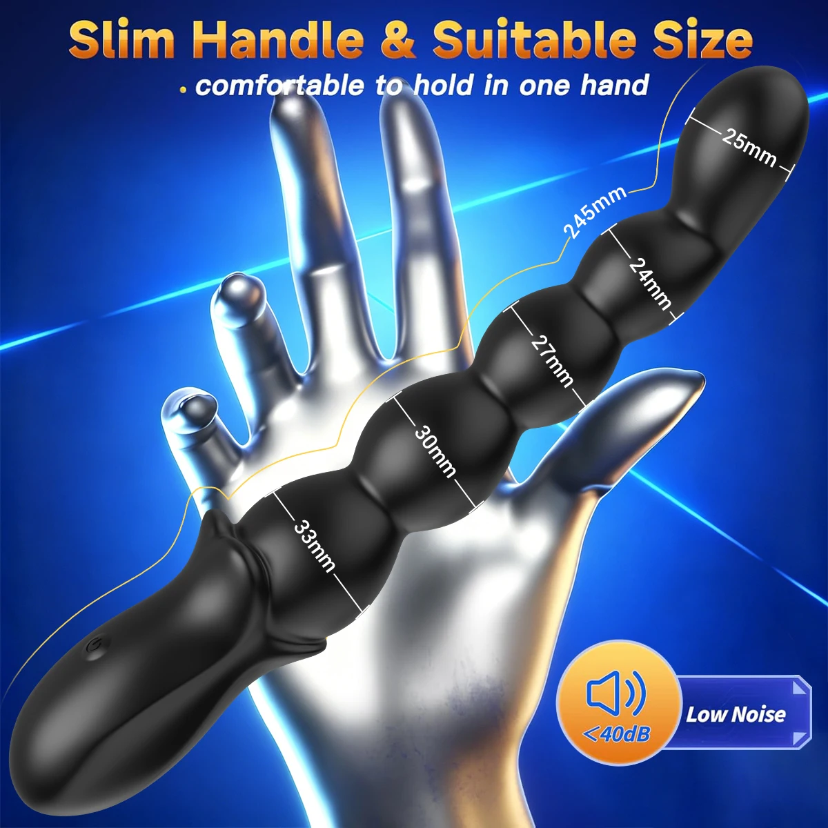 10 Vibrating Anal Bead Prostate Massager APP Control Butt Plug Adult Sex Toy for Male Beginners and Female Partners view 6