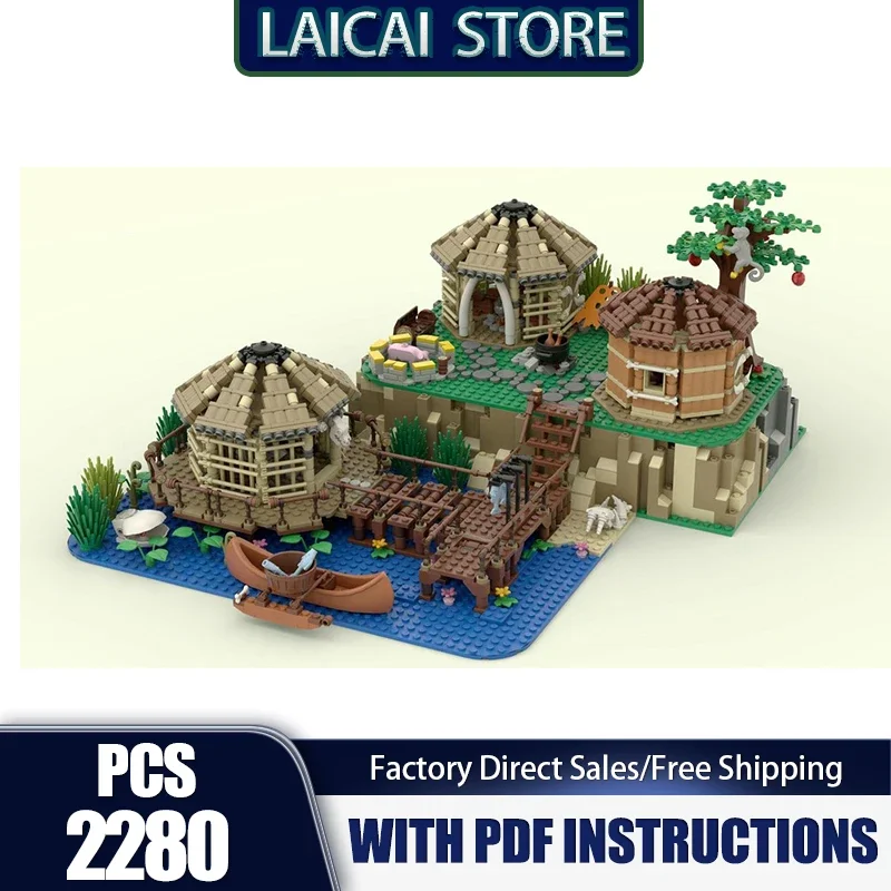 Modular City Building Model Moc Building Bricks Prehistoric villages Technology Modular Block Christmas DIY Toy Holiday Gifts