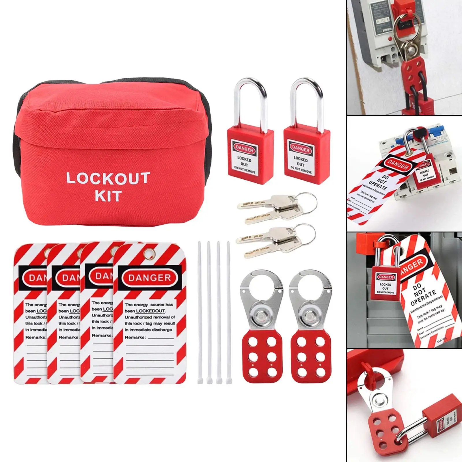 Heavy Duty Circuit Breaker Lockout Tags Lockout Padlocks for Industrial
