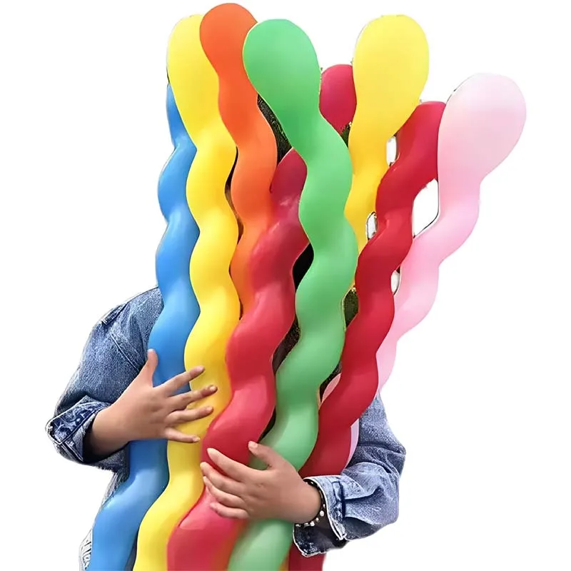 20~200 Stück Spiral-Langballons, mehrfarbig, einzigartige, gedrehte Spiral-Latexballons, Hochzeit, alles Gute zum Geburtstag, Feiertagsdekorationen TMZ – Detail 6