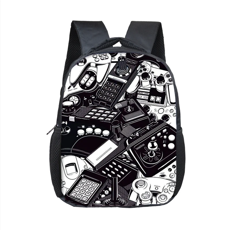 Funny Choose Your Weapon Gamer Pattern Backpack Primary Children School Bags Video Game Fan Boobag Kids Kindergarten Toddler Bag
