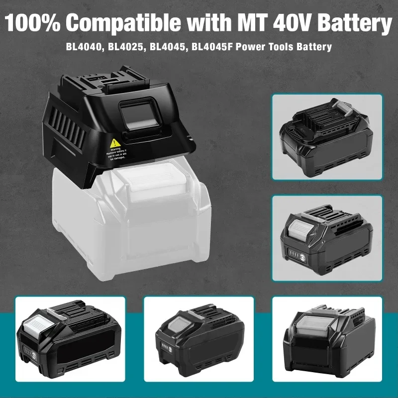 Для литий-ионных аккумуляторов Makita 40 В MT40MT18, адаптер-конвертер, совместимый с аккумулятором Makita 18 В, аккумуляторные электроинструменты
