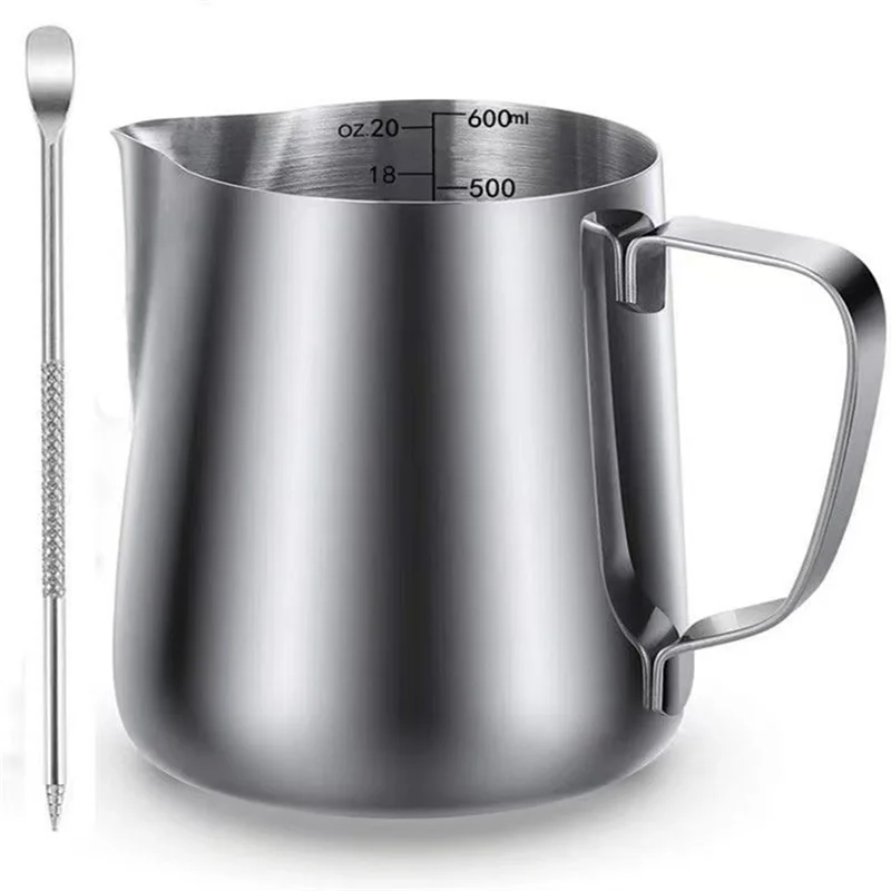 L74A 20Oz/600Ml Stainless Steel Milk Frother Cup Milk Coffee Cappuccino Latte Milk Jug Cup