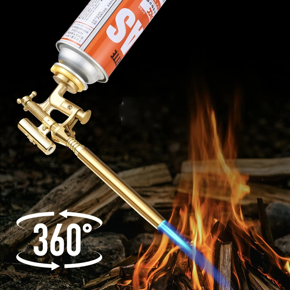All Metal Welding Gas Torch Nozzle Flame Gun BBQ Camping Outdoor Flamethrower Kitchen Butane Lighter Burner Welding Equipment