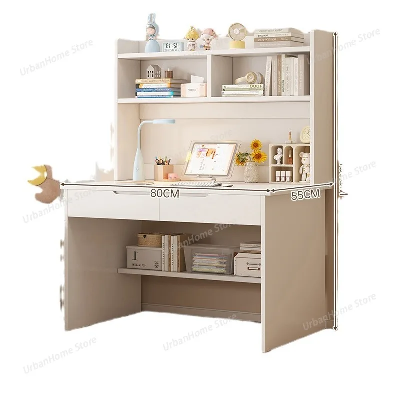 Modern computer Desk Student Household Table book Rack Integrated Computer Desk Study Furniture Set Combination Table Workbench
