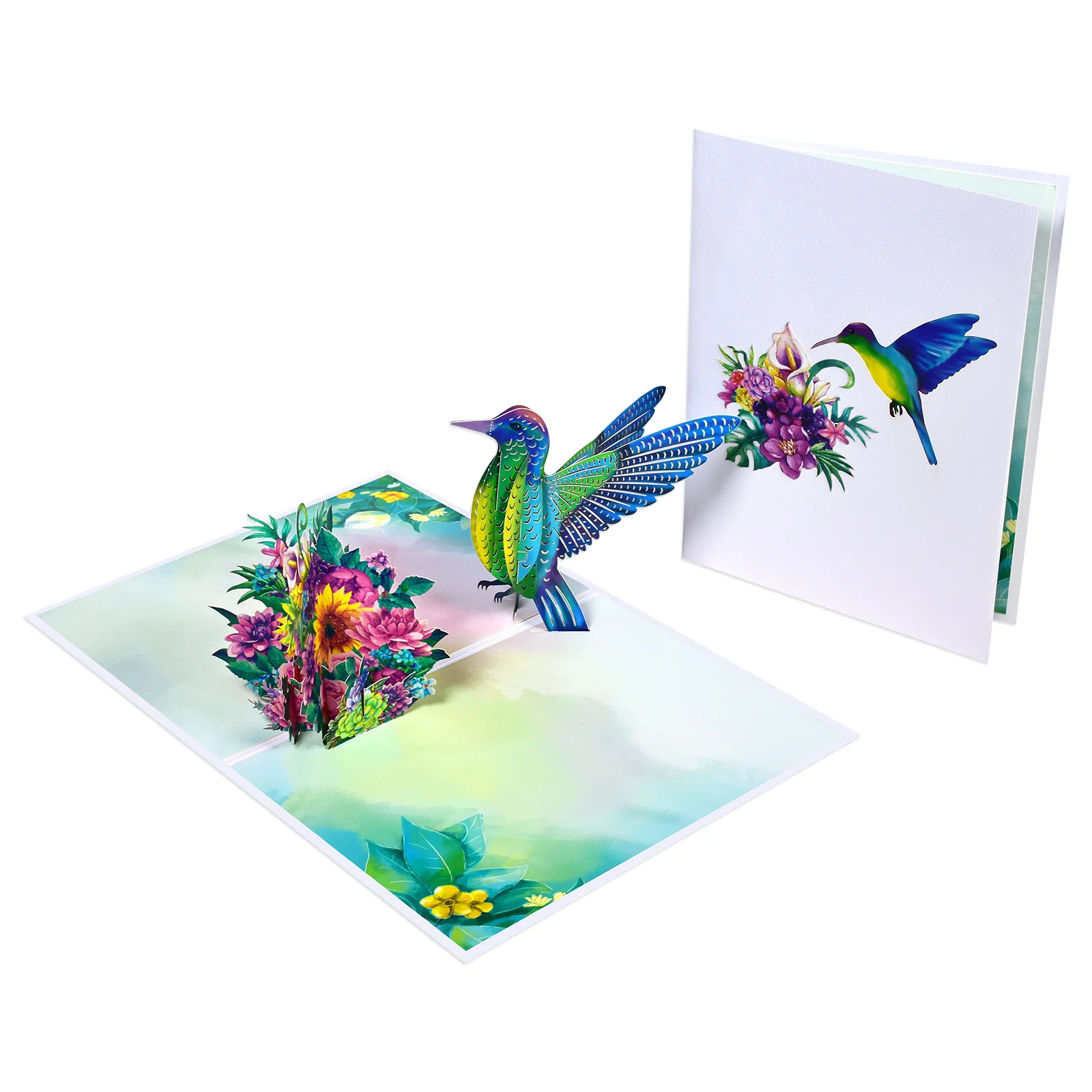 3D Hummingbird Pop Up Card Mother's Day, Valentine's Day, Birthday, Thank you, Get Well, Anniversary for Wife Husband Kids