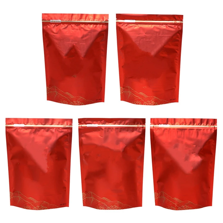 250g/500g Chinese Big Red Robe Tea Set Zipper Bags Wuyi Big Hong Pao Recyclable Sealing Packing Bag
