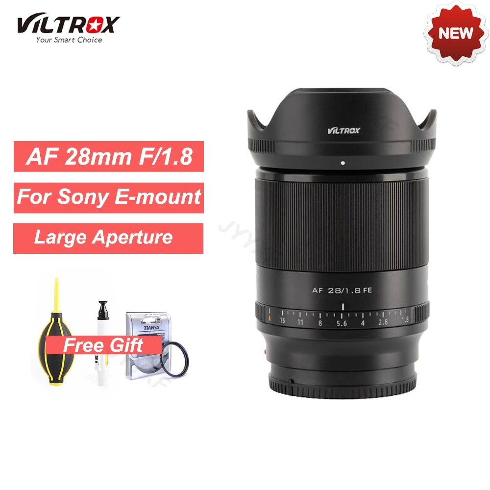 

VILTROX 28mm F1.8 Autofocus Full-Frame Large Aperture APS-C Lens for Sony E-Mount Cameras Lenses for Alpha A7 II III A7C A7R A7S