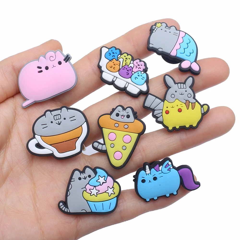 16Pcs Cartoon Cat Shoe Charms  - Croc Style Clog ulasan dan harga