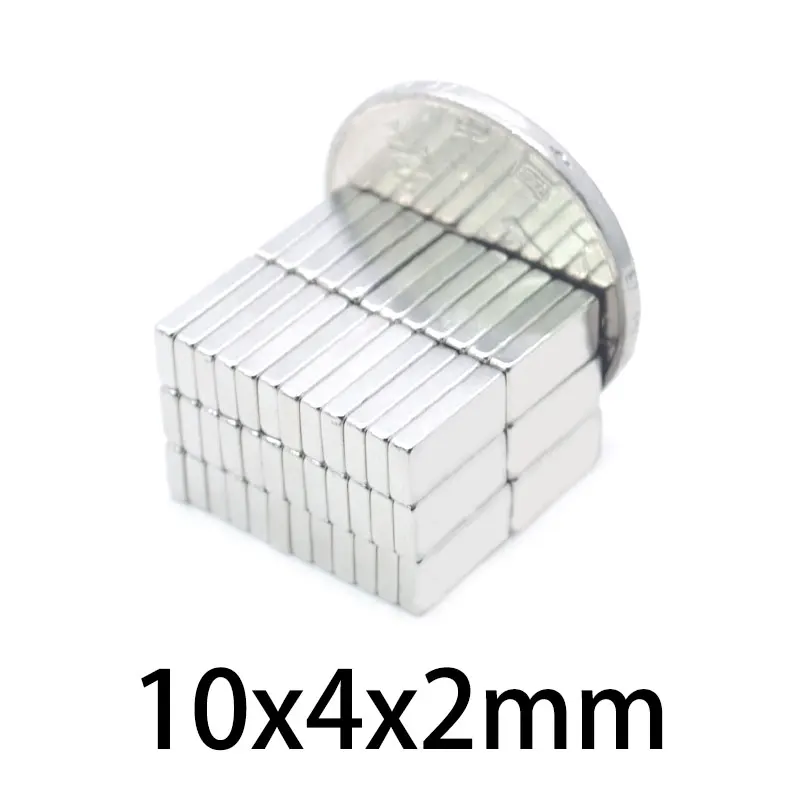 20/50/100/200/300/500PCS 10x4x2 Block Rare Earth Magnet Strong N35 Quadrate Magnets 10x4x2mm Permanent Neodymium Magnet 10*4*2