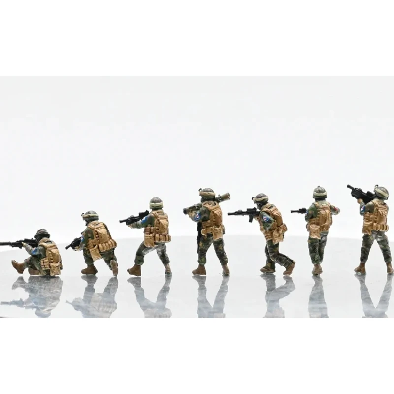 Figuras de acción de soldado especial moderno de EE. UU., escala 1/72, 7 piezas, modelo de juguete, accesorio de escena DIY, colección de muñecas, regalos para Fans