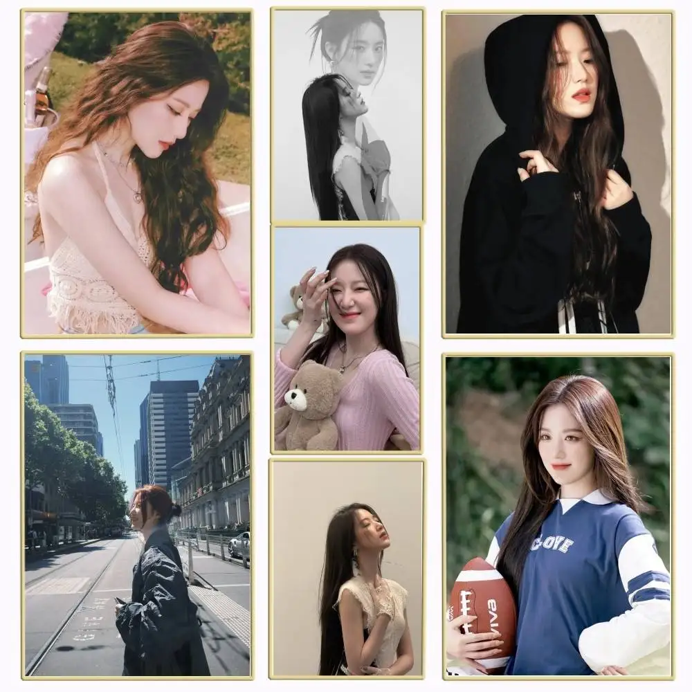 1PC Kpop Singer SHUHUA poster Self-adhesive Art Waterproof Paper Sticker Coffee House Bar Room Wall Decor