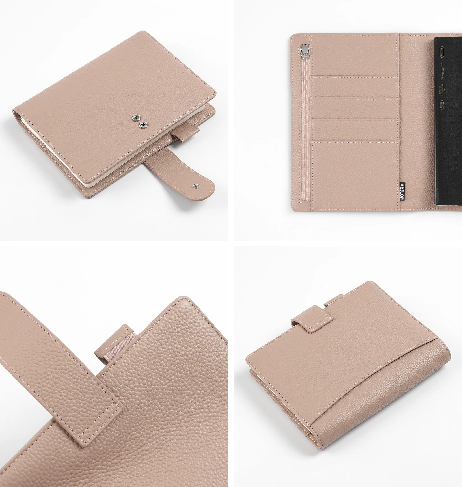 غطاء مخطط النخبة بحجم Moterm B6 لدفتر المحاور B6 من الجلد الطبيعي المصفى بدون مجلة جدول أعمال منظم الجيب الكبيرة #3