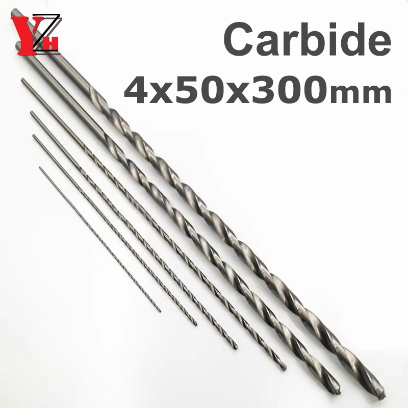 HSS/Carbide Twist Drill 4x50x300 Cobalt 6542 Straight Shank Bit Lengthen Twist Hole Saw Cutter Drilling Bit