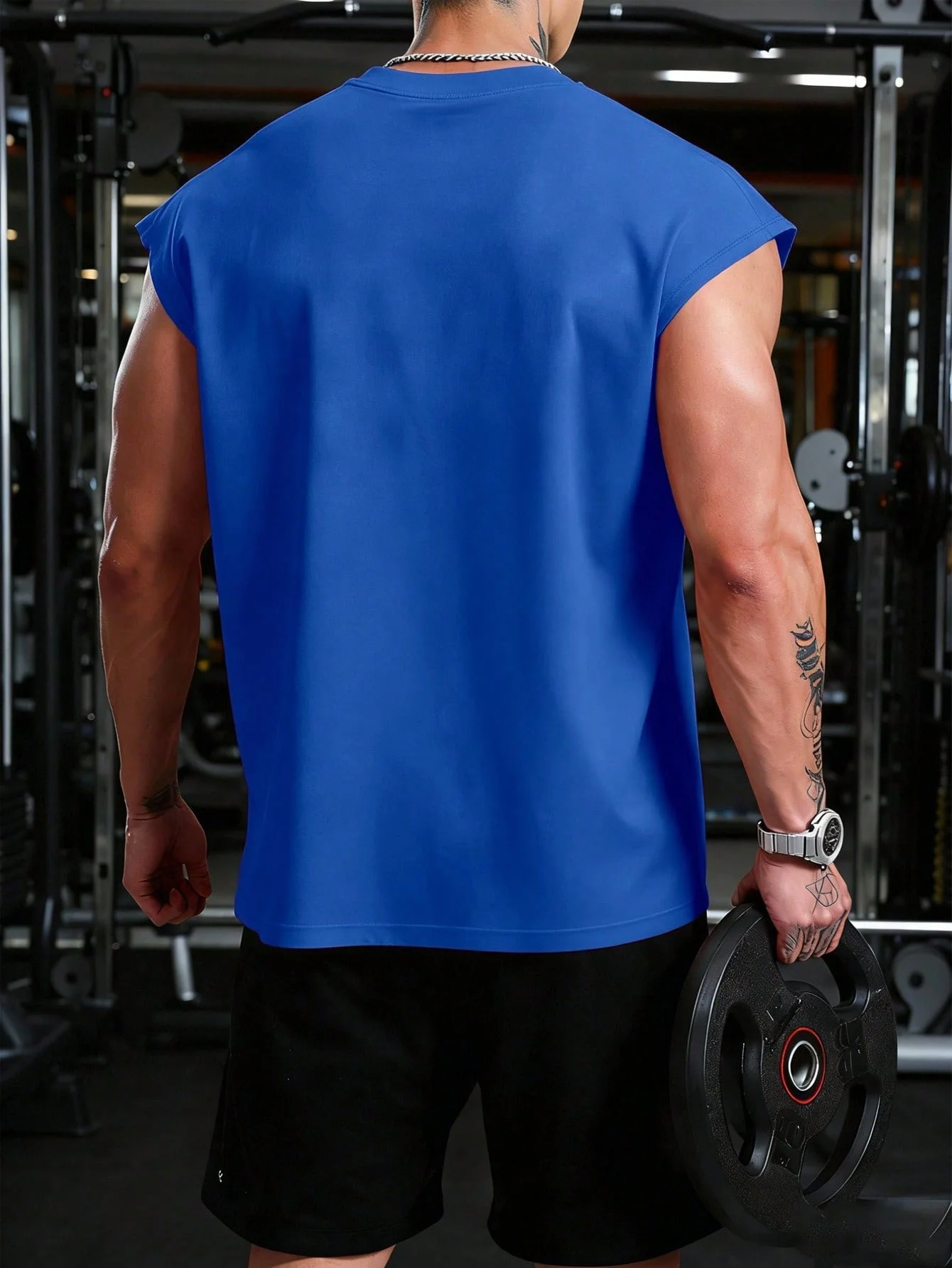 Men's Gothic Print Sleeveless T-Shirt Oversized Breathable Spring Summer Workout Tee for Gym Fitness Streetwear - Image 6