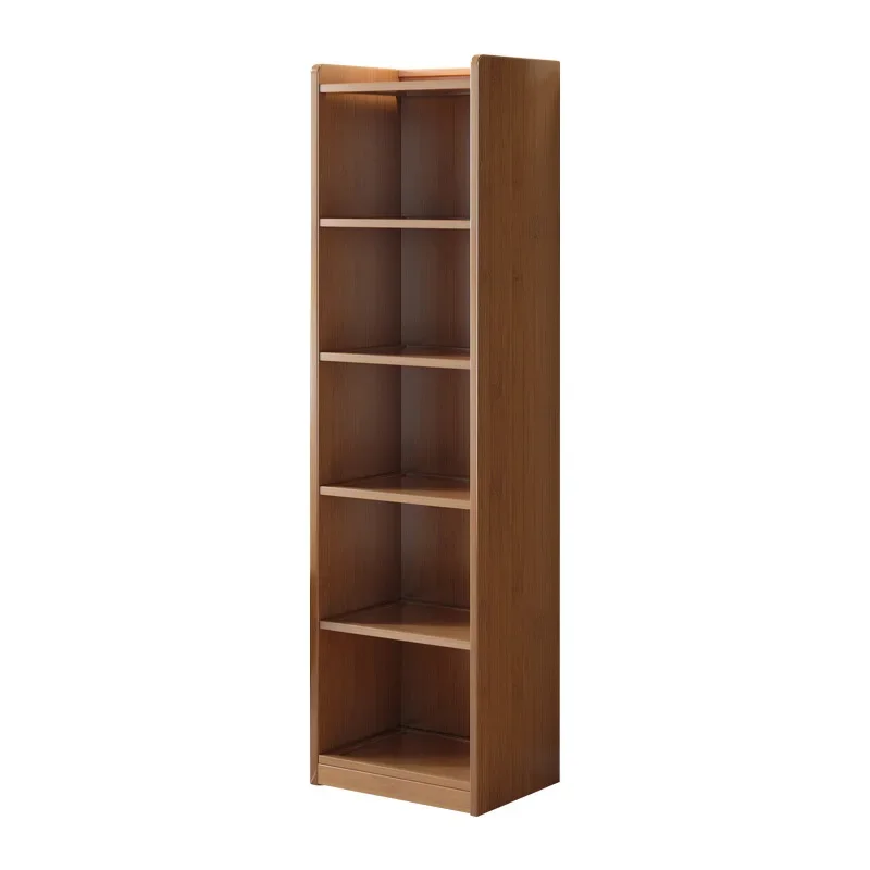 

-For Bookshelf Shelf Floor-to-ceiling Bookcase Household Living Room Integrated Wall Small Side Cabinet Storage Narrow Cabin&