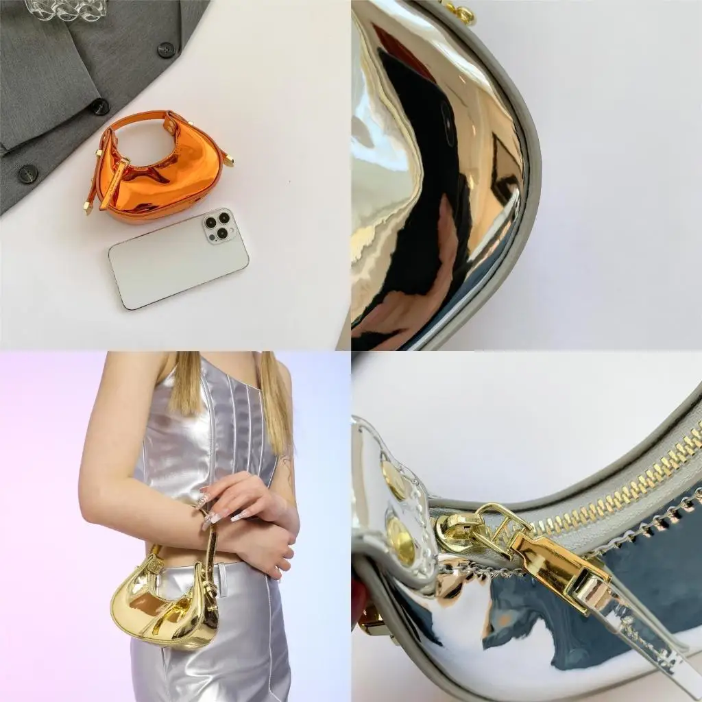 

D46D PU Leather Clutch Purse for Women Wedding Purse Evening Bag Eye-catching Handbag