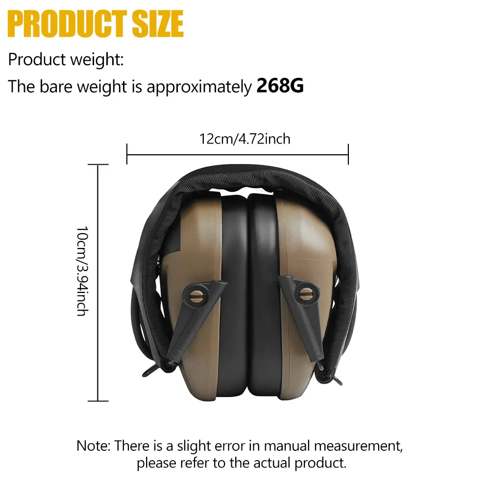 Tactical Electronic Shooting Headphone Outdoor Sports Sound Pickup Noise-Cancelling  Hearing Hunting Ear Bluetooth Intercom Mode
