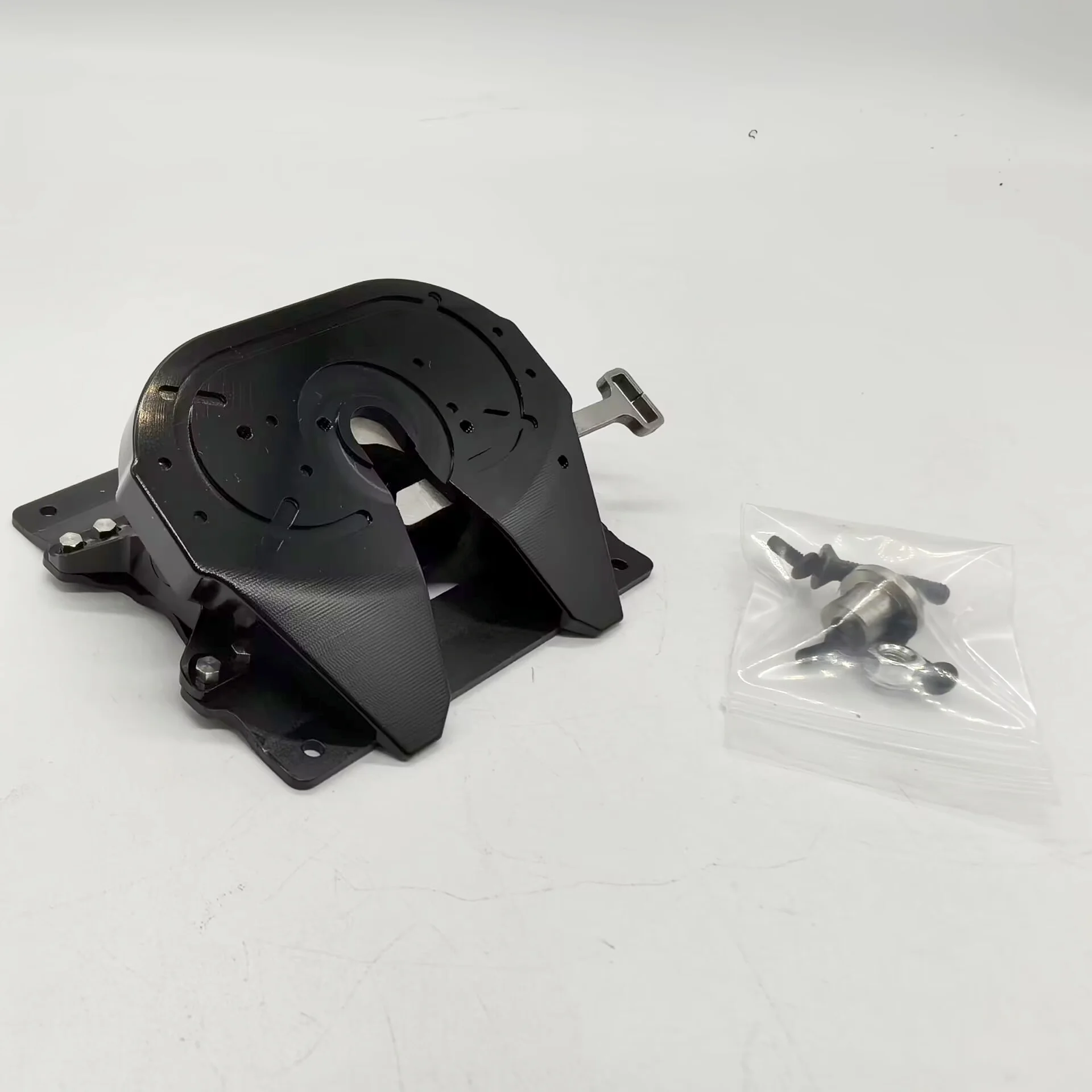 RC 1/14 LESU Metal Traction Fifth Wheel Spare Part for Tamiya Tractor Truck for SCANIA MAN VOLVO Truck Tripper DIY Parts