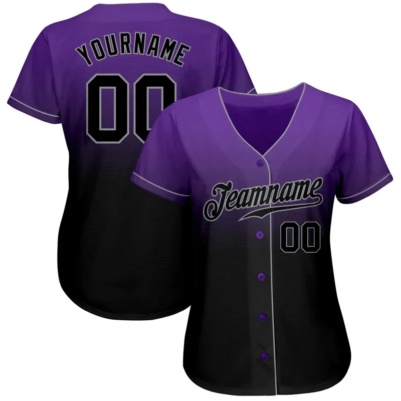 Purple Series Custom Baseball Jersey Men and Women Section Shirt 3D Printed Shirt Casual Team Shirts Hip Hop Unisex Tops