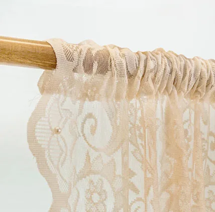 الوافدين الجدد غرفة المعيشة نافذة الستار 1 قطعة الريفية رومانسية التظليل الدانتيل حبة شاشة الستار غرفة نوم #5