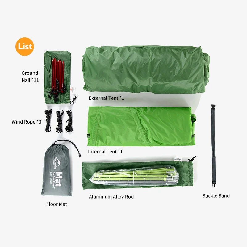 Naturehike tenda da campeggio con fiume stellato aggiornato tenda ultraleggera per 2 persone per Trekking escursionismo in Silicone 20D con o senza gonna da neve