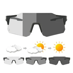 Windproof Cycling Sunglasses Men Women Photochromic Riding Sun Glasses Outdoor Change Color Sports Shades Discoloration Goggle