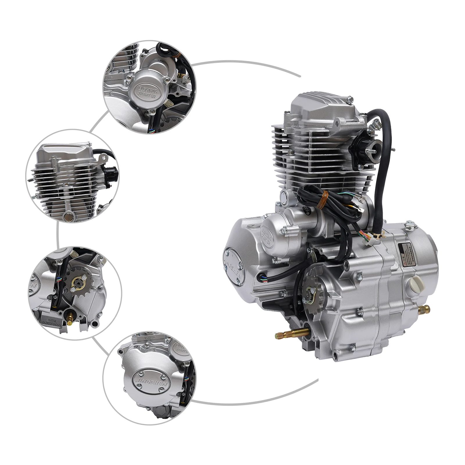 ATV 250cc Motor Engine with Strong 14HP Power, Air Cooling System for Overheating Prevention, Durable and Sturdy Aluminum