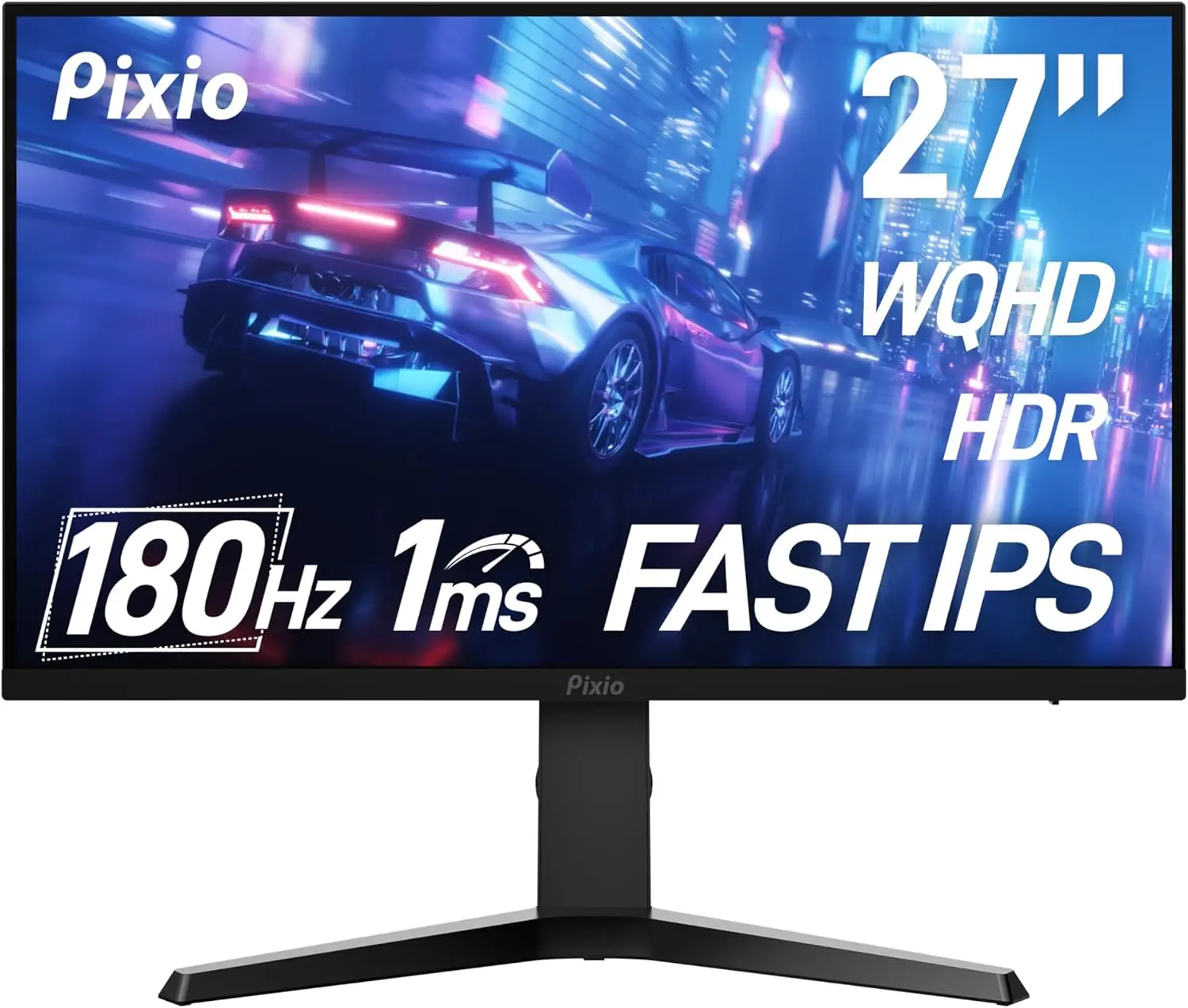 

27-дюймовый игровой монитор QHD с частотой 180 Гц, быстрой IPS-панелью, временем отклика 1 мс, Adaptive Sync и регулируемой подставкой