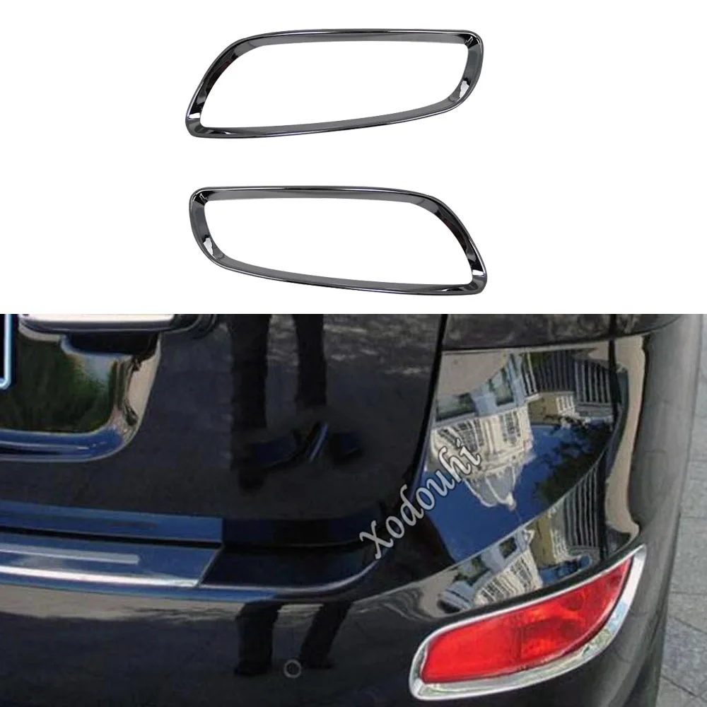 

Car Styling Hood ABS Chrome Cover Trim Back Tail Rear Fog Light Lamp Frame Eyebrow For Hyundai Santafe Santa Fe 2010 2011 2012