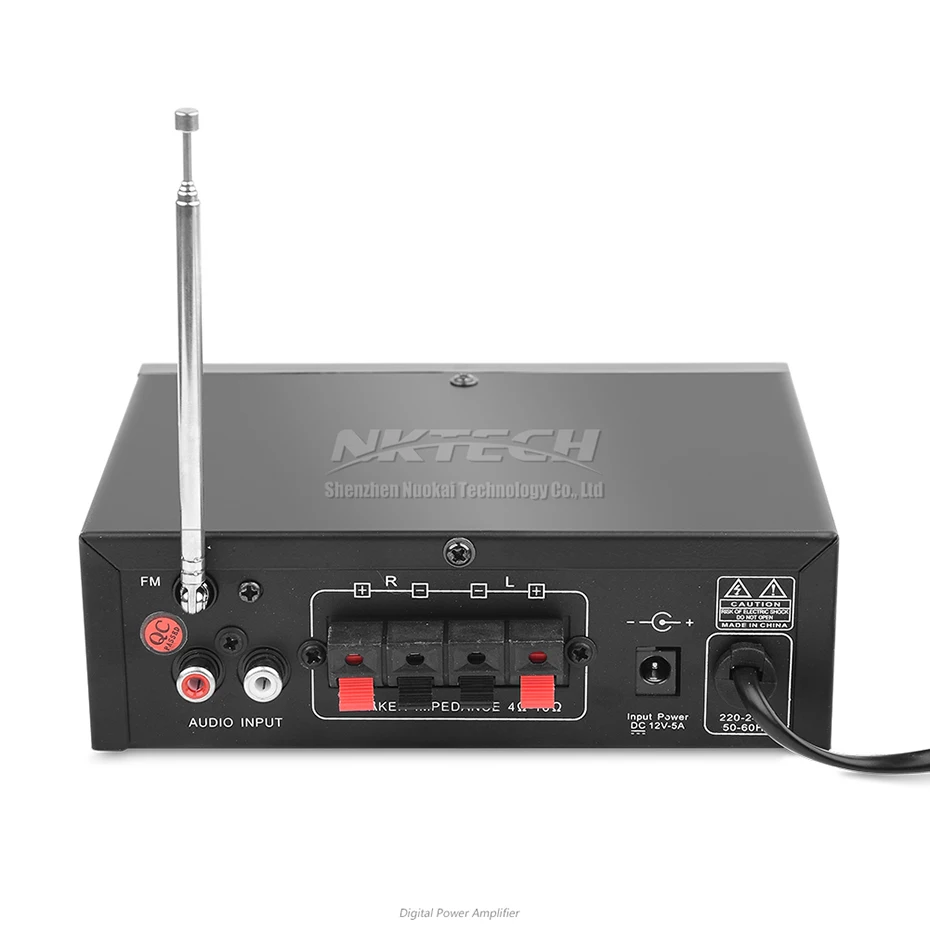 Xe ô tô Điện AMPLIFIER Kinter T1 Âm Thanh Kỹ Thuật Số Cầu Thủ Bluetooth 2CH 25W RMS Hifi Stereo Siêu BASS DC12V 220- 240V Karaoke Đầu Vào MIC