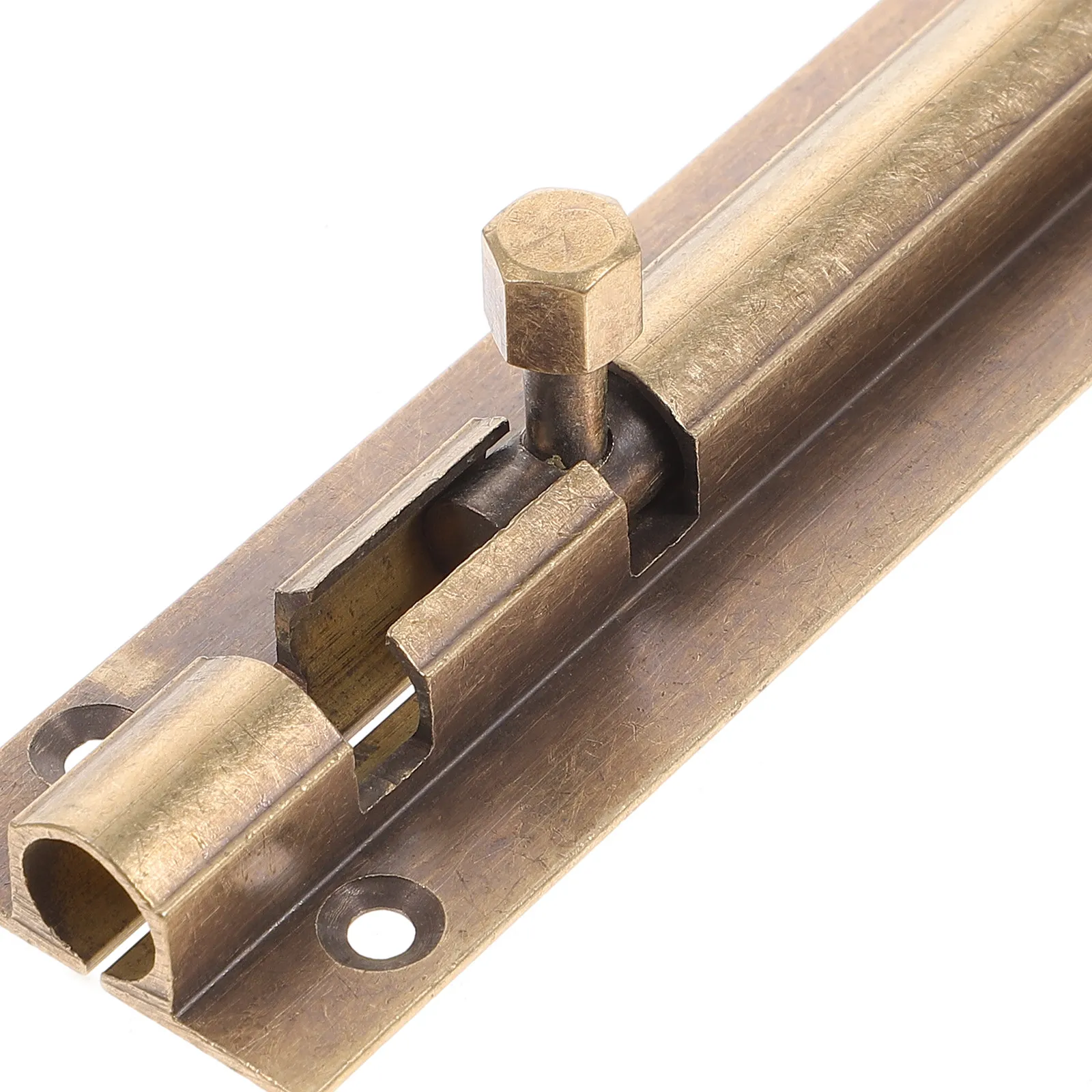 Copper Slide Gate Bolt Lock for Wooden Doors, Villa Security Barrel Latch for Home Windows and Exterior Doors