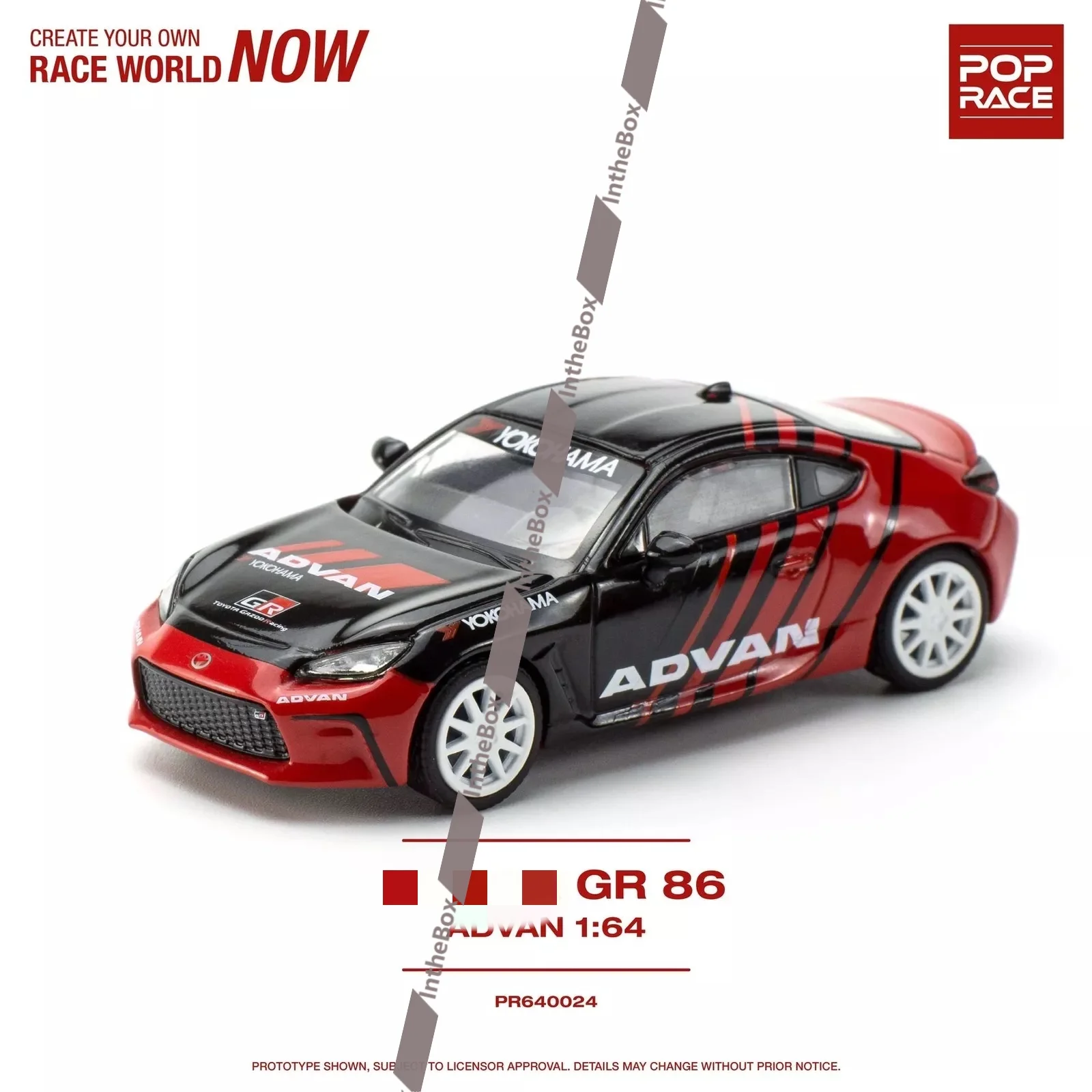 1:64 GR 86 -- ADVAN Red/Black -- Pop Race