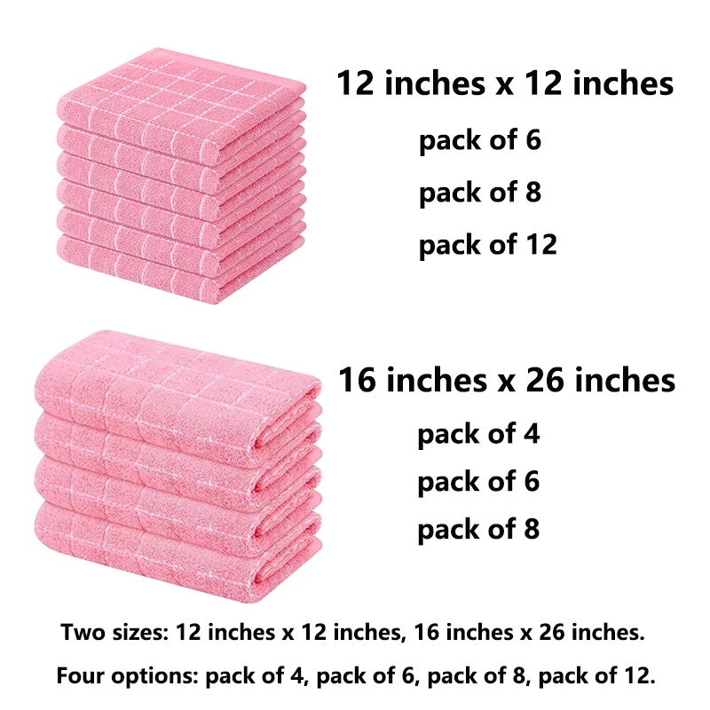 

Homaxy 100% Cotton Kitchen Towels Super Soft and Absorbent Dish Towels for Drying Checkered Designed Hand Towels for Kitchen