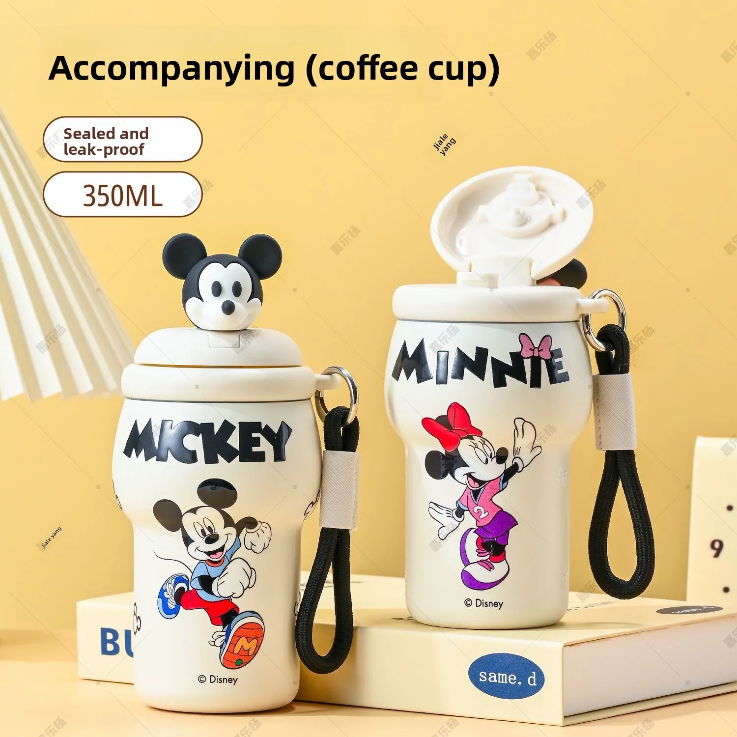 Disney Thermos Mug Stitch 350 ml Tazza d'acqua isolata in acciaio inossidabile Bottiglia d'acqua da viaggio Mickey Minnie Studente Tazza d'acqua Regalo di compleanno