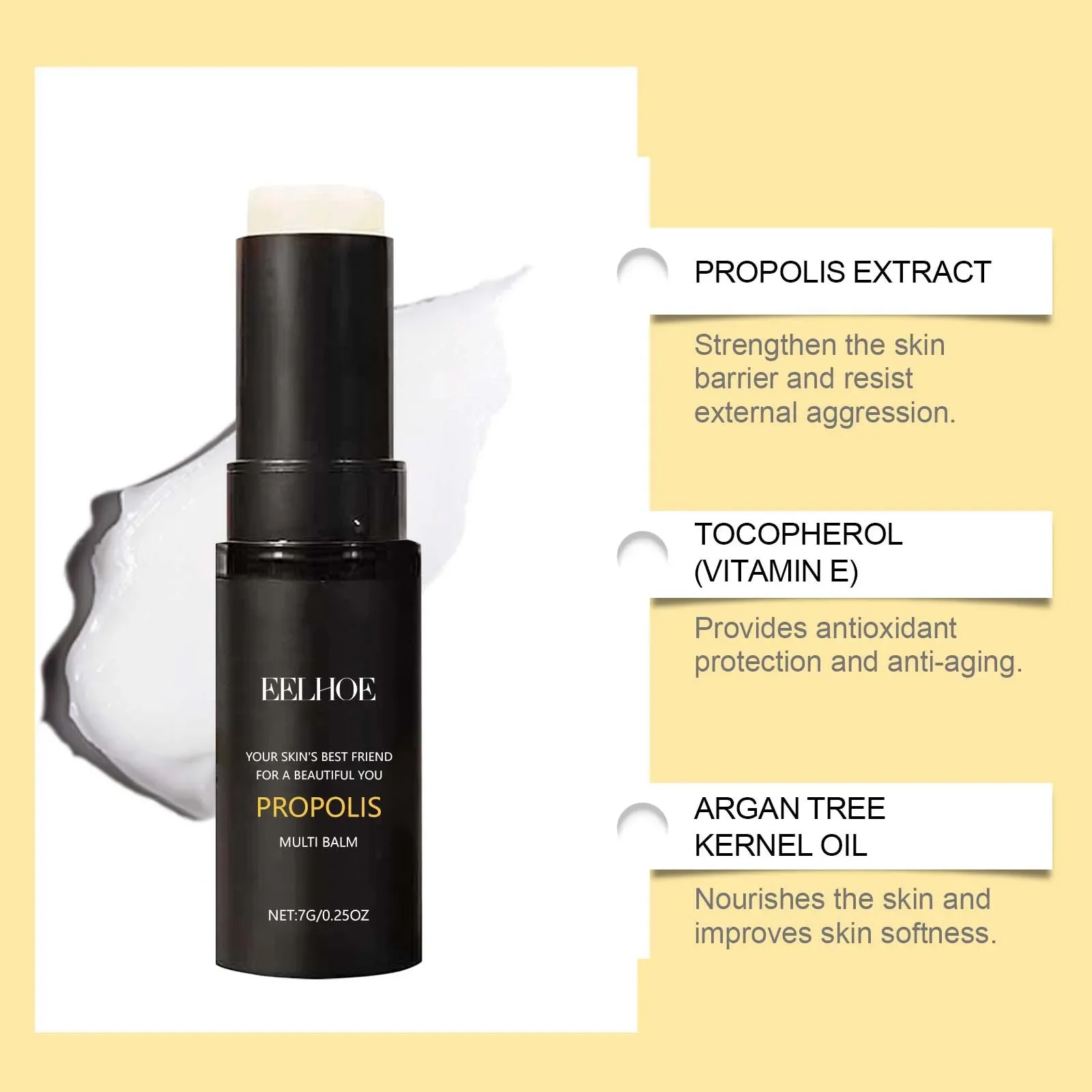 Propolis Firming Moisturizing Stick Facial Skin Care Gentle Moisturizing Dry Skin Propolis Nourishing Stick Smooth Rejuvenation